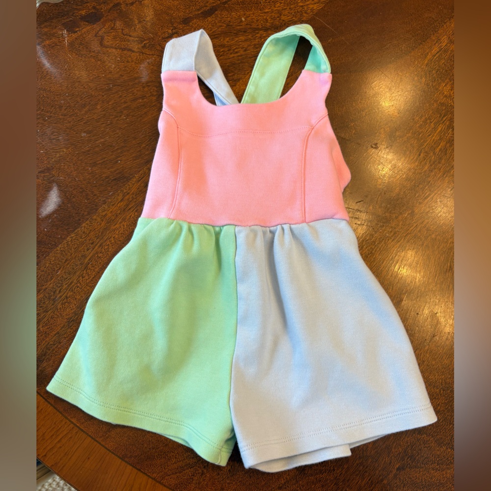 TBBC REAGAN ROMPER-PINK/BLUE/GREEN